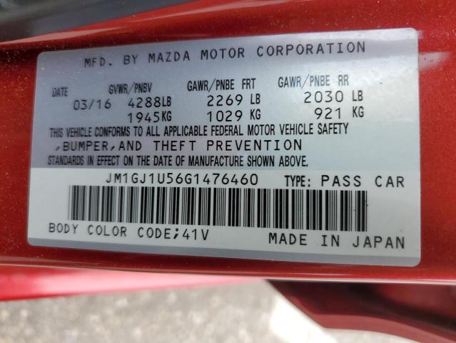 JM1GJ1U56G1476460 Mazda 6 SPORT