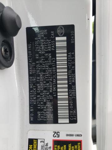 2020 TOYOTA CAMARY SE 4T1M11AK3LU881743