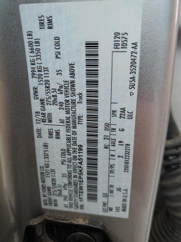 1FTEW1EP5KFA51199 Ford F150 Supercrew