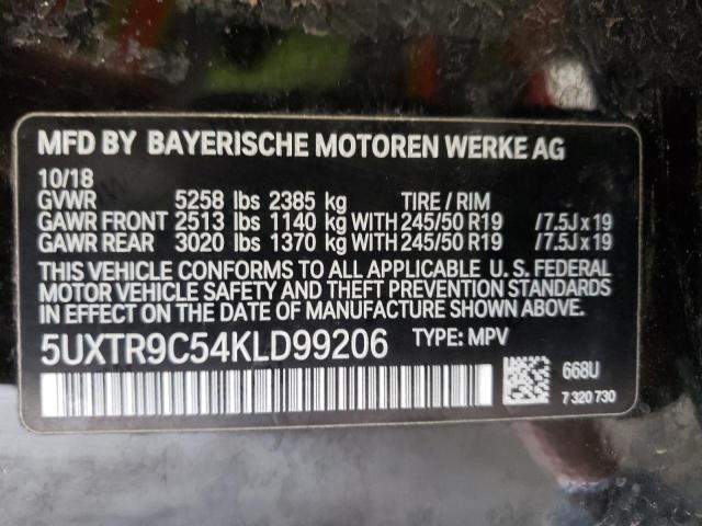 5UXTR9C54KLD99206 2019 BMW X3, photo no. 13