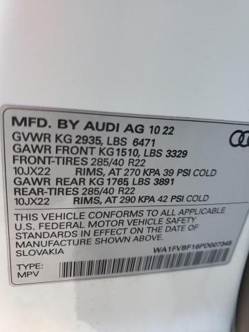 2023 AUDI Q8 PRESTIG WA1FVBF16PD007345