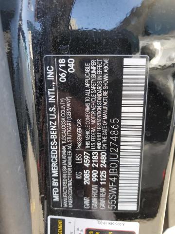 55SWF4JB0JU274865 Mercedes-Benz C 300