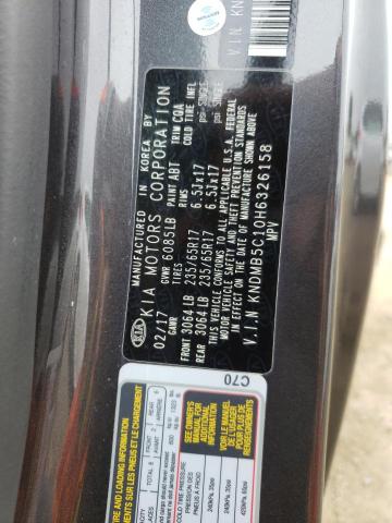 KNDMB5C10H6326158 KIA SEDONA LX