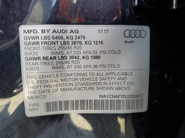 2018 AUDI Q5 PRESTIG - WA1CNAFY0J2093457