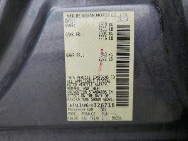 1N4AL3AP6FN326718 Nissan ALTIMA 2.5