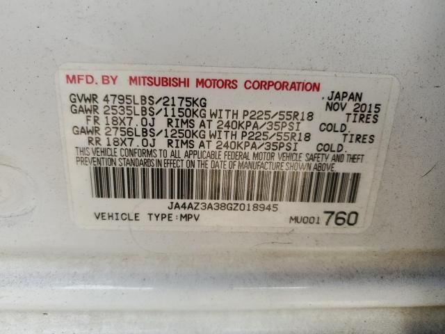 JA4AZ3A38GZ018945 Mitsubishi Outlander Se