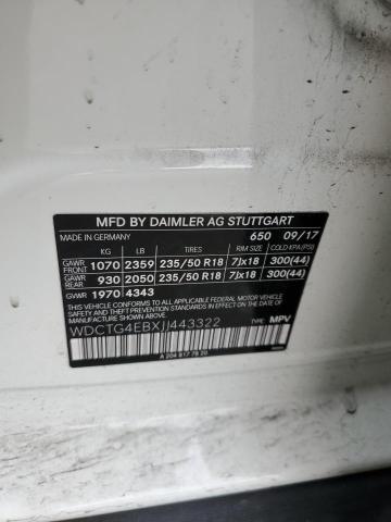 WDCTG4EBXJJ443322 Mercedes-Benz GLA 250