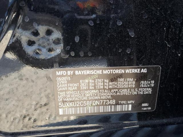 2015 BMW X6 XDRIVE3 - 5UXKU2C58F0N77348