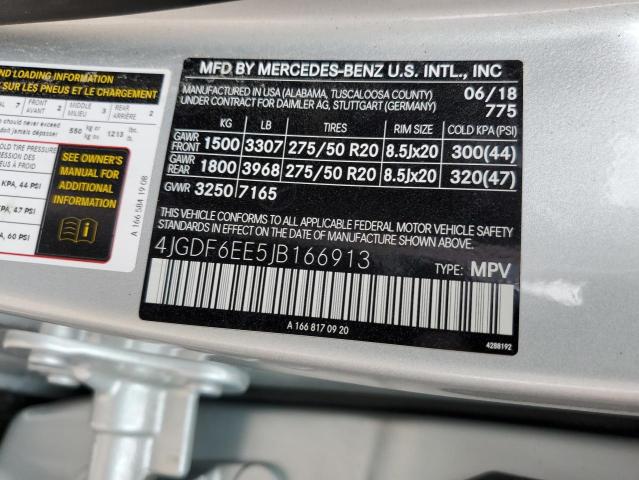 4JGDF6EE5JB166913 Mercedes-Benz Gls 450 4matic
