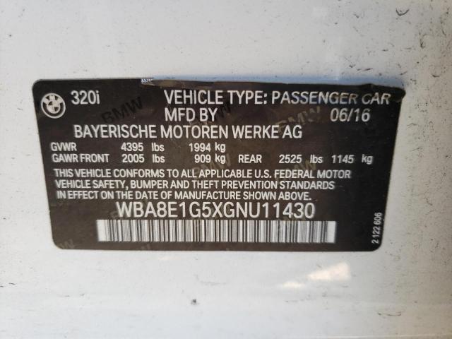 WBA8E1G5XGNU11430 BMW 320 I