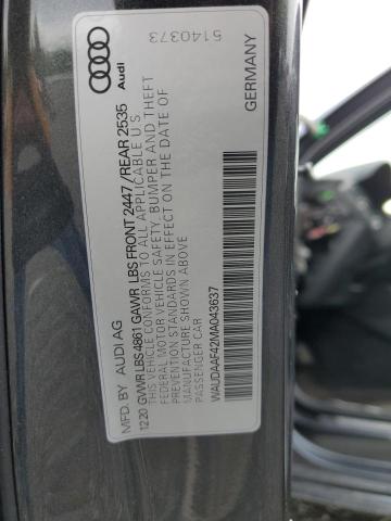 WAUDAAF42MA043637 Audi A4 Premium 45