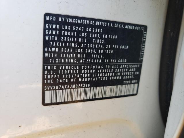 2018 VOLKSWAGEN TIGUAN SE - 3VV3B7AX8JM028396
