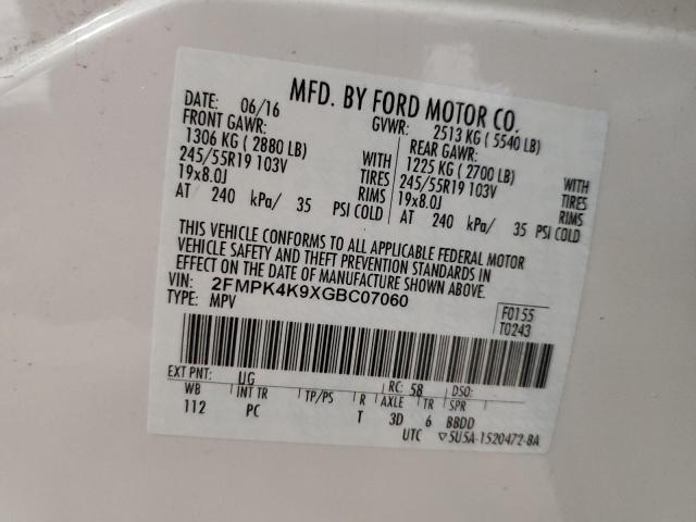 2FMPK4K9XGBC07060 Ford Edge Titanium