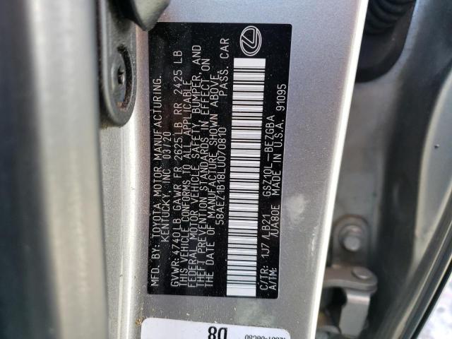 2020 LEXUS ES 350 LUX - 58AEZ1B18LU070810