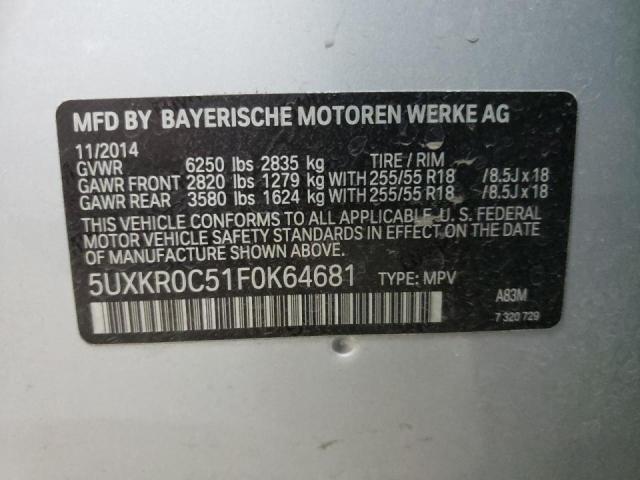 5UXKR0C51F0K64681 BMW X5 Xdrive35i