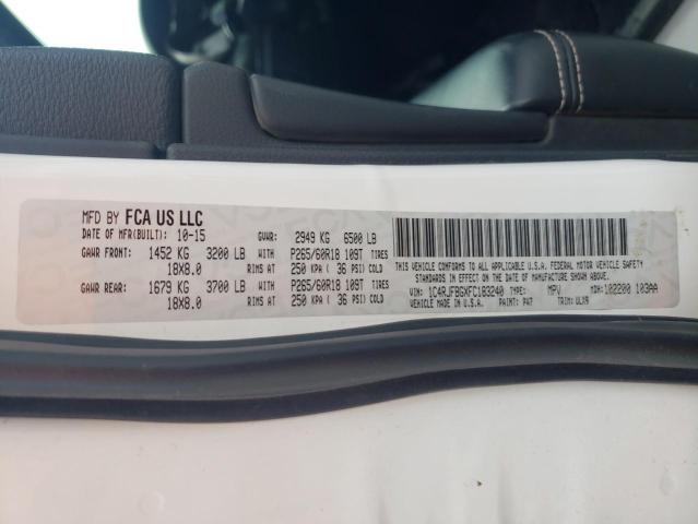 1C4RJFBGXFC183240 Jeep Grand Cherokee Limited