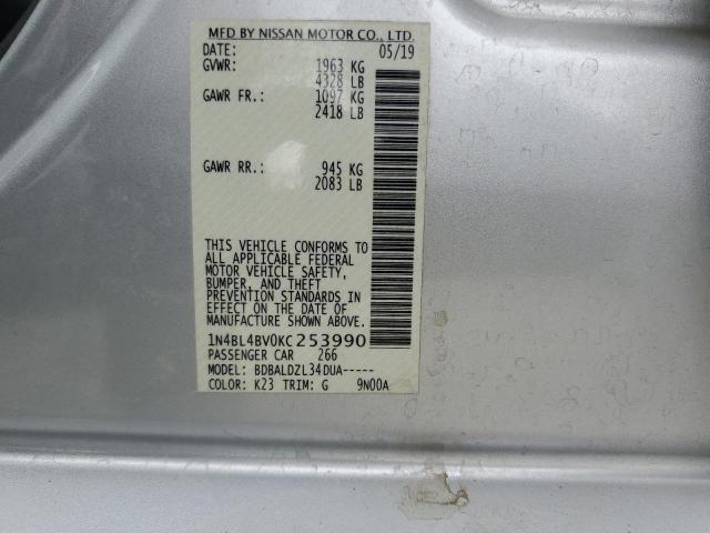 1N4BL4BV0KC253990 Nissan ALTIMA S