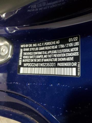 2022 PORSCHE BOXSTER SP - WP0CC2A81NS235331