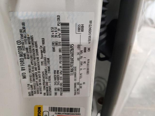 1LN6L9TK6K5602695 Lincoln Continental Select