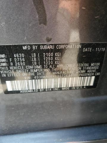 2020 SUBARU LEGACY 4S3BWAB6XL3012691