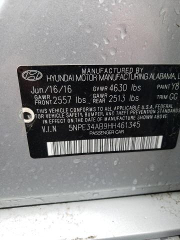 5NPE34AB9HH461345 | 2017 HYUNDAI SONATA SPO