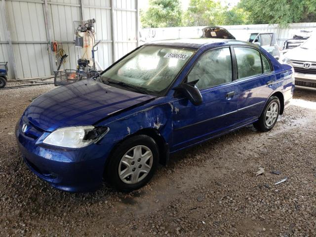 Salvage cars for sale from Copart Midway, FL: 2004 Honda Civic DX VP