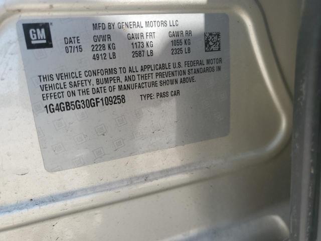 1G4GB5G30GF109258 Buick Lacrosse