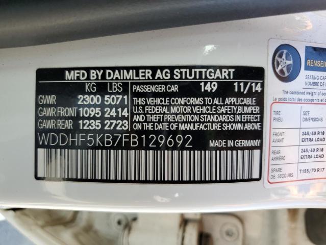 WDDHF5KB7FB129692 Mercedes-Benz E 350