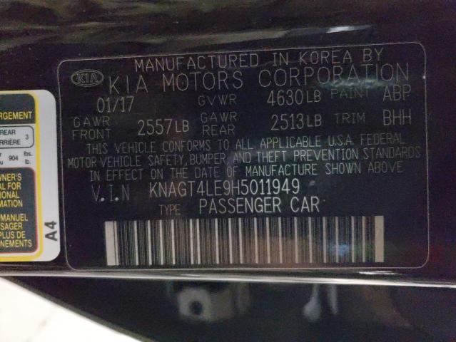 KNAGT4LE9H5011949 KIA OPTIMA HYBRID