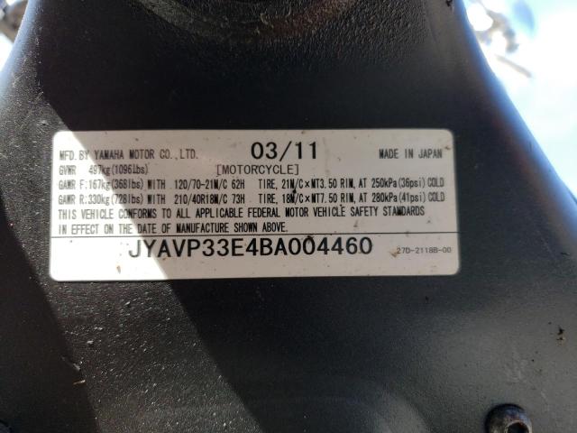 2011 YAMAHA XVS1300 CU JYAVP33E4BA004460