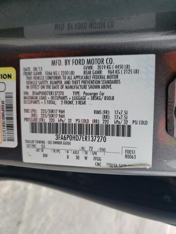 3FA6P0HD7ER137270 Ford FUSION SE