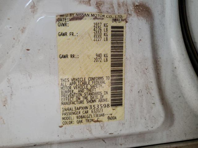 1N4AL3APXHN353598 Nissan ALTIMA 2.5