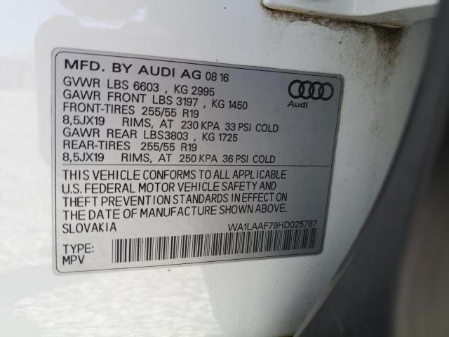 WA1LAAF79HD025787 2017 AUDI Q7, photo no. 12