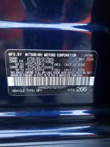 JA4AD2A31GZ052377 Mitsubishi Outlander Es