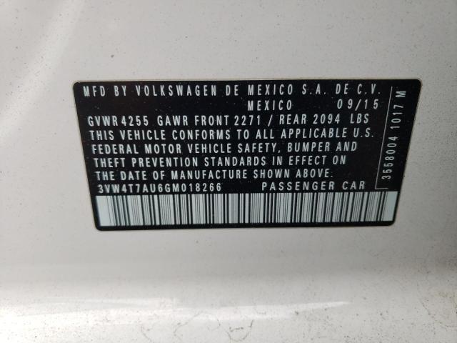 2016 VOLKSWAGEN GTI S/SE - 3VW4T7AU6GM018266