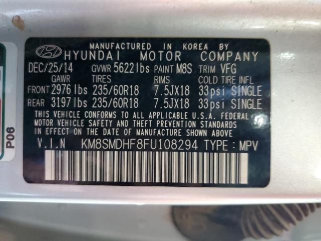 2015 HYUNDAI SANTA FE G - KM8SMDHF8FU108294