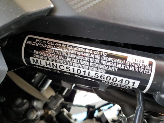 2020 HONDA CBR300 R MLHNC5101L5600491