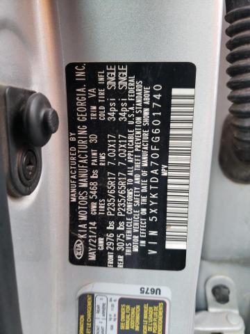 5XYKTDA70FG601740 KIA SORENTO LX