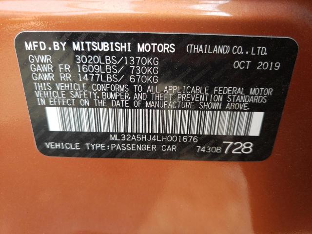 2020 MITSUBISHI MIRAGE LE ML32A5HJ4LH001676