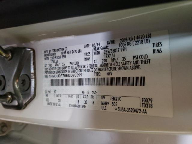 1FMCU0F70EUD76599 Ford ESCAPE S