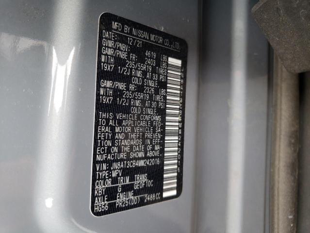 JN8AT3CB4MW242016 Nissan Rogue Sl
