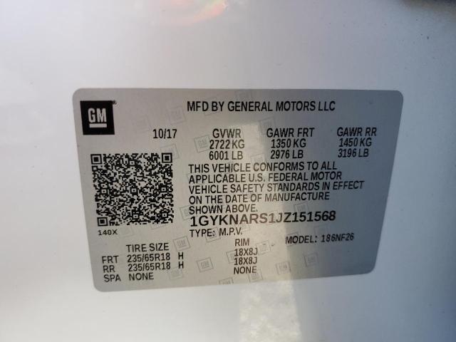 1GYKNARS1JZ151568 Cadillac XT5