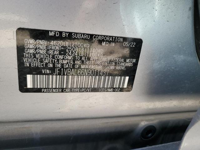 JF1VBAL66N9011437 Subaru Wrx Limited