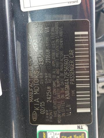 KNAGM4A72F5616071 KIA Optima Lx