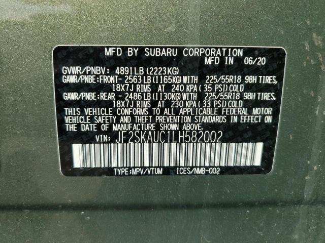 2020 SUBARU IMPREZA AW JF2SKAUC1LH582002