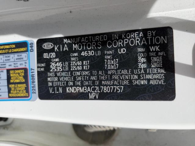 KNDPM3AC2L7807757 KIA Sportage Lx
