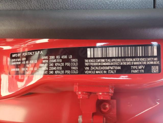 ZACNJDAB6MPM75644 Jeep Renegade Sport