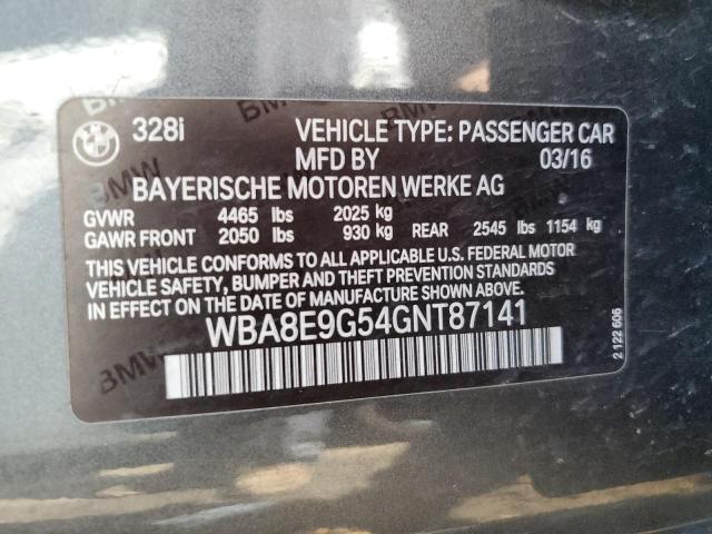 WBA8E9G54GNT87141 BMW 328 I Sulev