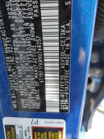 2017 TOYOTA CAMARY 4T1BF1FK8HU748257