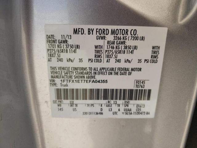 1FTFX1ET7EFA04355 Ford F150 Super Cab